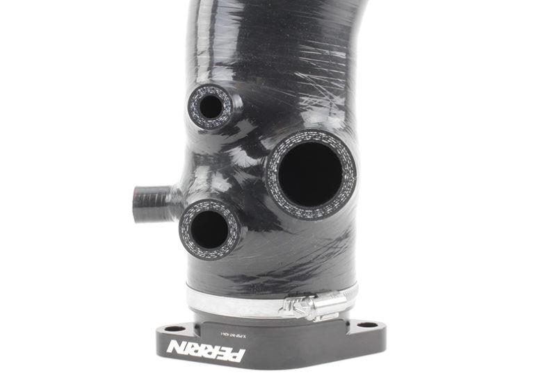 Subaru WRX Turbo Inlet Hose - Perrin Performance - 3in. w/ Turbo Adapter Flange - Black - `15-`21